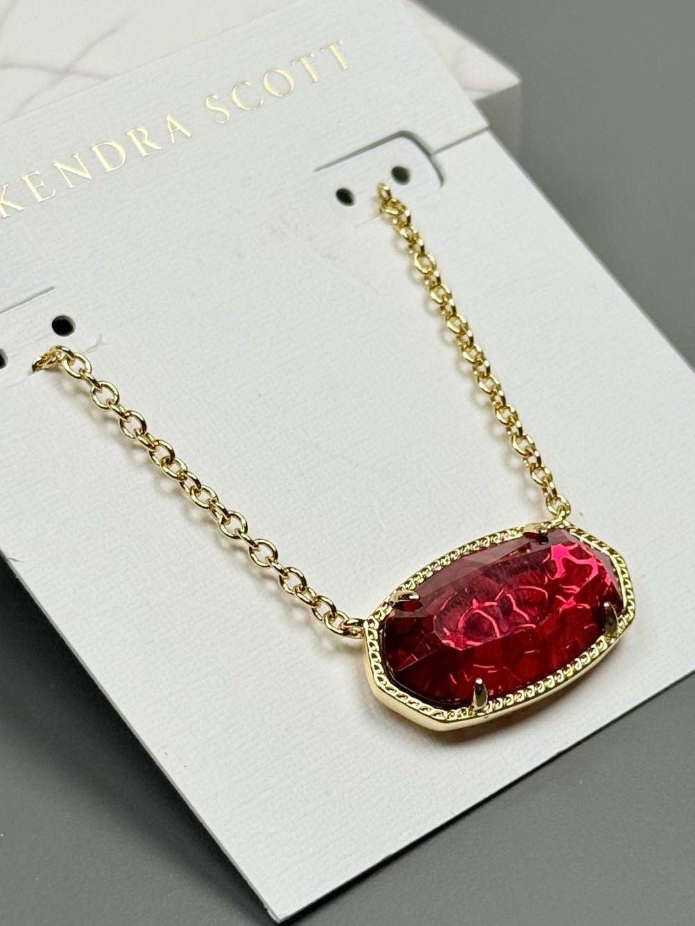 Kendra Scott Elisa Statement Gold Necklace in Translucent Berry